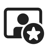 Video Person Star SVG Icon